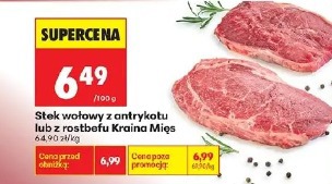 Stek wołowy z antrykotu lub z rostbefu Kraina Mięs