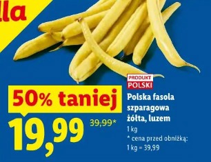 Polska fasola szparagowa żółta