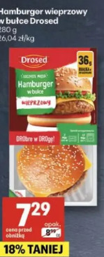Hamburger wieprzowy w bułce Drosed