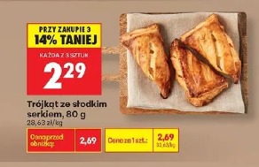 Trójkąt ze słodkim serkiem