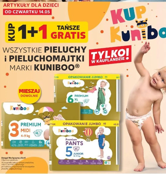 Wszystkie pieluchy i pieluchomajtki marki Kuniboo