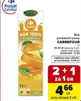Sok pomarańczowy CARREFOUR