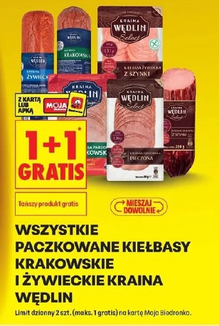 Wszystkie paczkowane kiełbasy krakowskie i żywieckie Kraina Wędlin