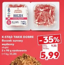 K-Stąd Takie Dobre Boczek surowy wędzony słupki