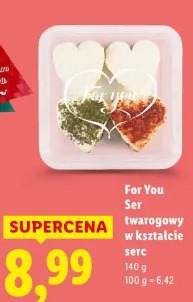 For You Ser twarogowy w kształcie serc
