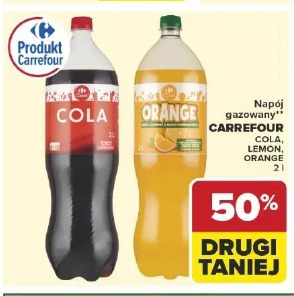 Napój gazowany Carrefour cola, lemon, orange 2 l