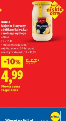 Kania Majonez klasyczny z żółtkami jaj od kur z wolnego wybiegu