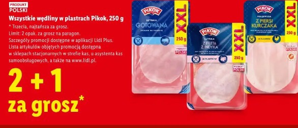 Wszystkie wędliny w plastrach Pikok, 250 g