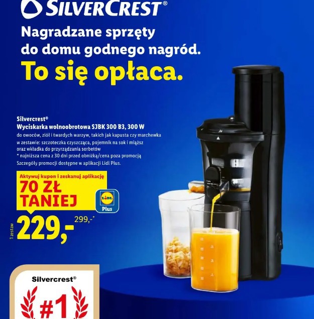 Silvercrest wyciskarka wolnoobrotowa SJBK 300 B3