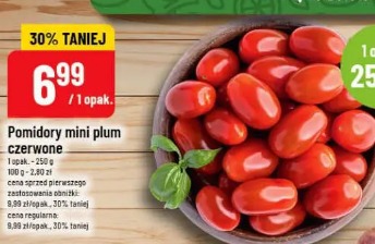 Pomidory mini plum czerwone