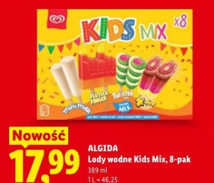Algida Lody wodne Kids Mix, 8-pak