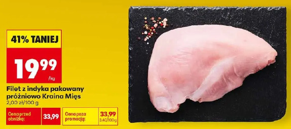 Filet z indyka pakowany próżniowo Kraina Mięs