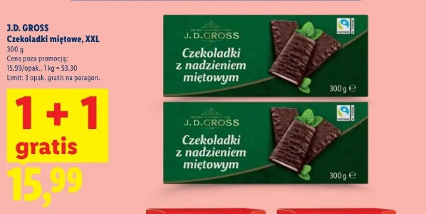 J.D. Gross Czekoladki miętowe, XXL