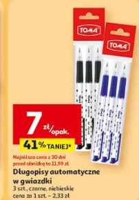 Długopisy automatyczne w gwiazdki Toma