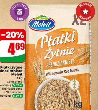 Płatki żytnie pełnoziarniste Melvit