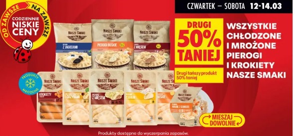 Wszystkie chłodzone i mrożone pierogi i krokiety Nasze Smaki