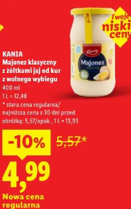 Kania Majonez klasyczny z żółtkami jaj od kur z wolnego wybiegu
