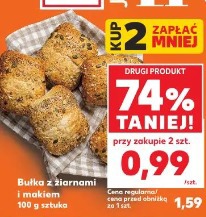 Bułka z ziarnami i makiem