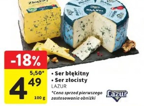 Ser błękitny Ser złocisty LAZUR