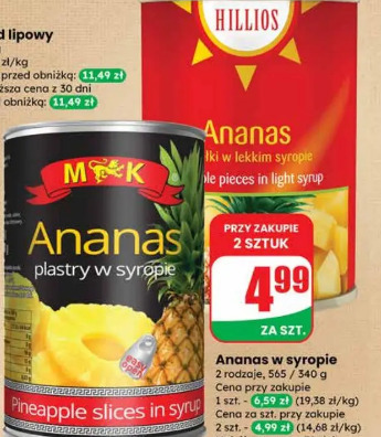 Ananas w syropie Hillios/MK