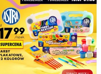 Farby plakatowe 12 kolorów Astra