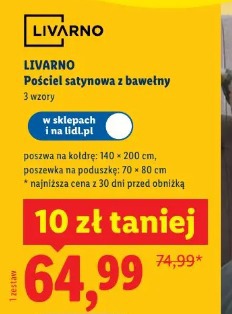 Livarno Pościel satynowa z bawełny