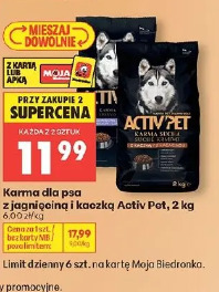 Activ Pet karma dla psa z jagnięciną i kaczką, 3 kg