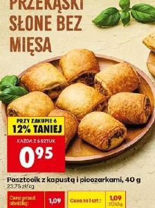 Pasztecik z kapustą i pieczarkami