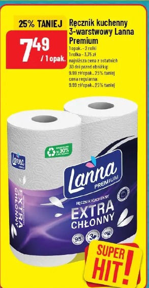 Ręcznik kuchenny 3-warstwowy Lanna Premium