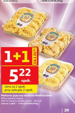 Mediterranea makaron jajeczny na tacy