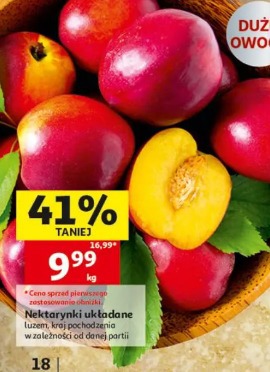Nektarynki układane