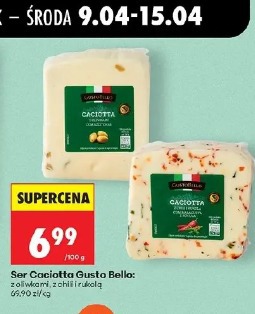 Ser Caciotta Gusto Bello: z oliwkami, z chili i rukolą