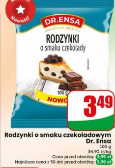 Rodzynki o smaku czekoladowym Dr. Ensa