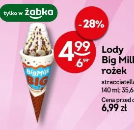 Lody Big Milk rożek
