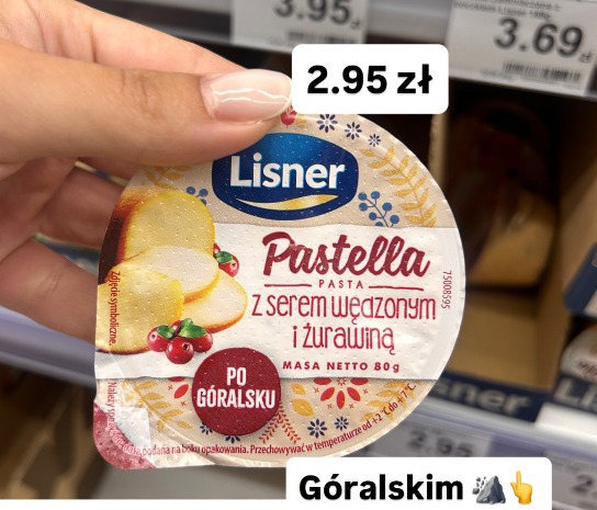 Lisner Pastella pasta z serem wędzonym i żurawiną