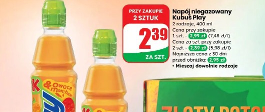 Napój niegazowany Kubuś Play