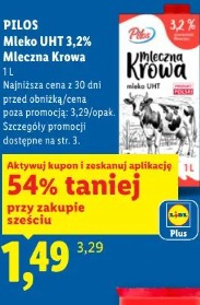 Pilos Mleko UHT 3,2% Mleczna Krowa
