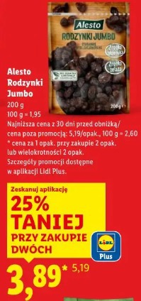 Alesto Rodzynki Jumbo