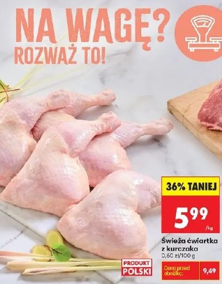 Świeża ćwiartka z kurczaka