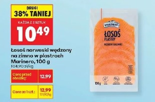 Łosoś norweski wędzony na zimno w plastrach Marinero