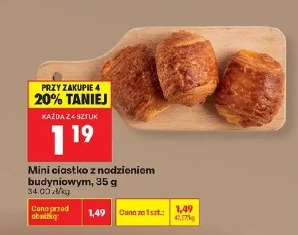 Mini ciastko z nadzieniem budyniowym