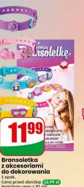 Bransoletka z akcesoriami do dekorowania