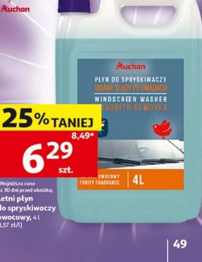 Letni płyn do spryskiwaczy owocowy Auchan