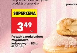 Pączek z nadzieniem migdałowo-kokosowym