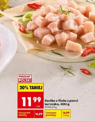 Kostka z fileta z piersi kurczaka