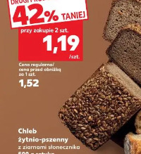 Chleb żytnio-pszenny z ziarnami słonecznika
