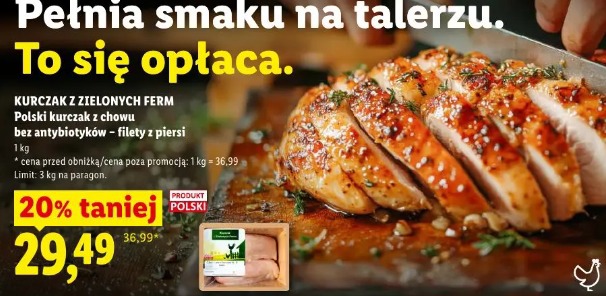 Kurczak z zielonych ferm Polski kurczak z chowu bez antybiotyków – filety z piersi