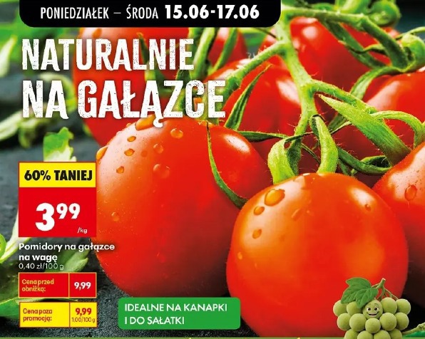 Pomidory na gałązce na wagę