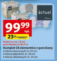 Komplet 18 elementów z porcelany Actuel