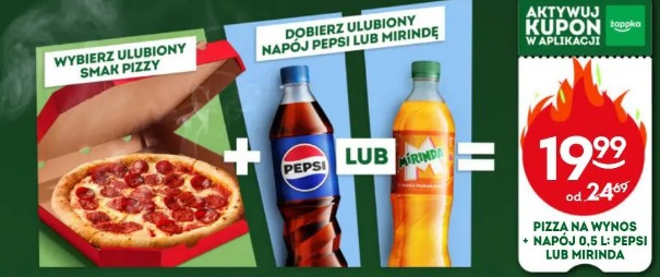 Pizza na wynos + napój 0,5l: Pepsi lub Mirinda